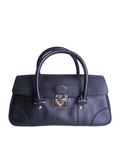 Segur PM Bag, £300, Handbags, Black, Leather, Front view